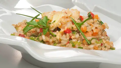 Arroz integral al wok Arroz integral al wok