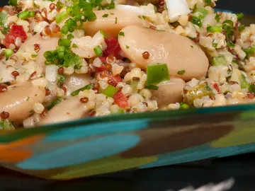 Ensalada de Quinoa y Bulgur con judiones Ensalada de Quinoa y Bulgur con judiones