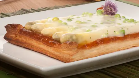Hojaldre de espárragos Hojaldre de espárragos