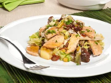 Ensalada de pavo con vinagreta de cerveza Ensalada de pavo con vinagreta de cerveza