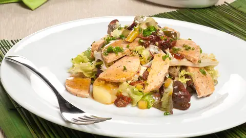 Ensalada de pavo con vinagreta de cerveza Ensalada de pavo con vinagreta de cerveza