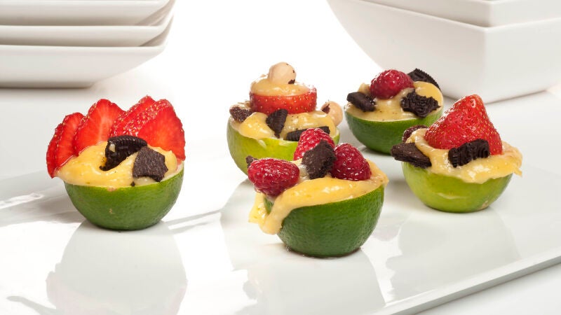 Limas rellenas de su crema