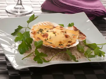 Vieiras gratinadas Vieiras gratinadas