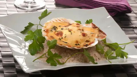 Vieiras gratinadas Vieiras gratinadas