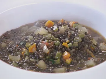 Minestrone de lentejas Minestrone de lentejas