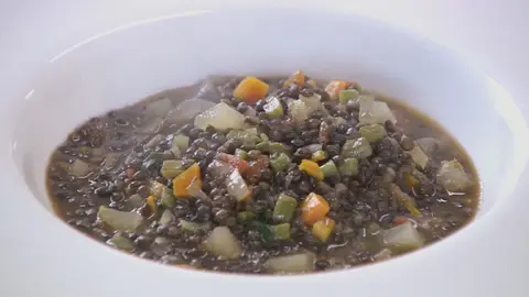 Minestrone de lentejas Minestrone de lentejas