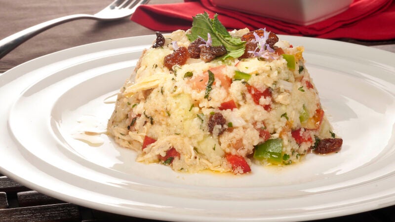Ensalada de cuscús con pollo y manzana