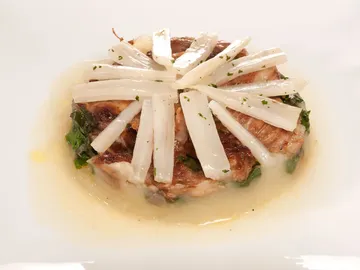 Parmentier con acelgas y costilla Parmentier con acelgas y costilla