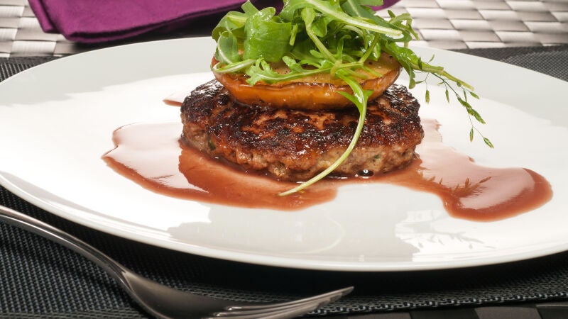 Hamburguesa de foie al plato