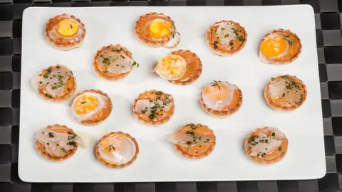 Tartaletas de crema de patatas a la riojana Tartaletas de crema de patatas a la riojana