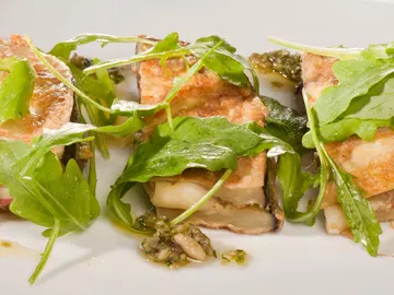 San jacobos de berenjena con pesto de anchoas San jacobos de berenjena con pesto de anchoas