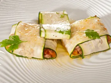 Calabacín con boloñesa Calabacín con boloñesa