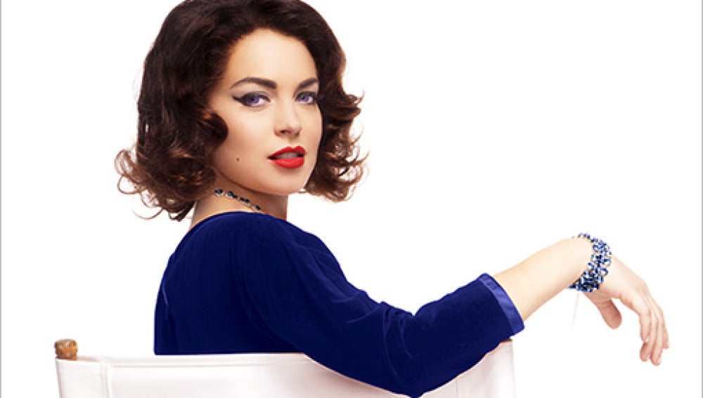 Lindsay Lohan en el papel de Elizabeth Taylor