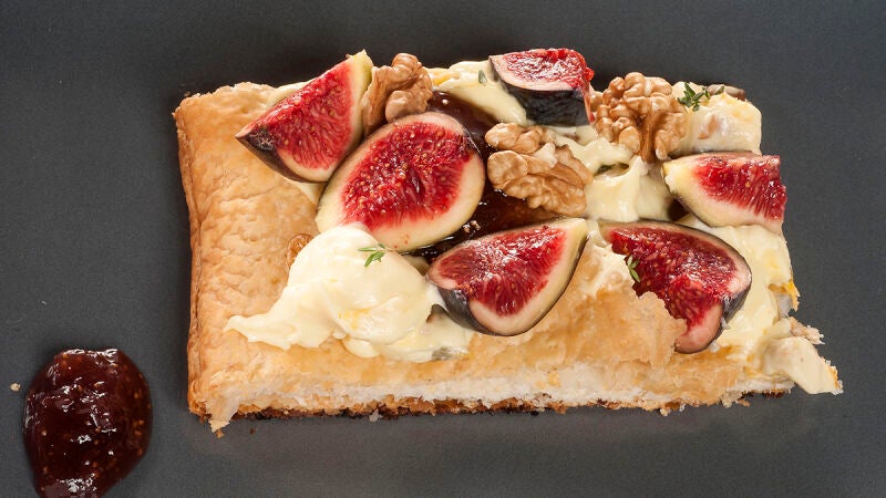 Tarta de higos y queso de maracuyá