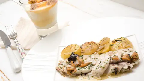 Besugo al horno y cuajada Besugo al horno y cuajada