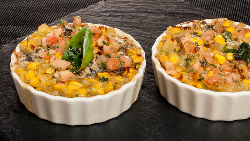 Pastel de maíz con espinacas