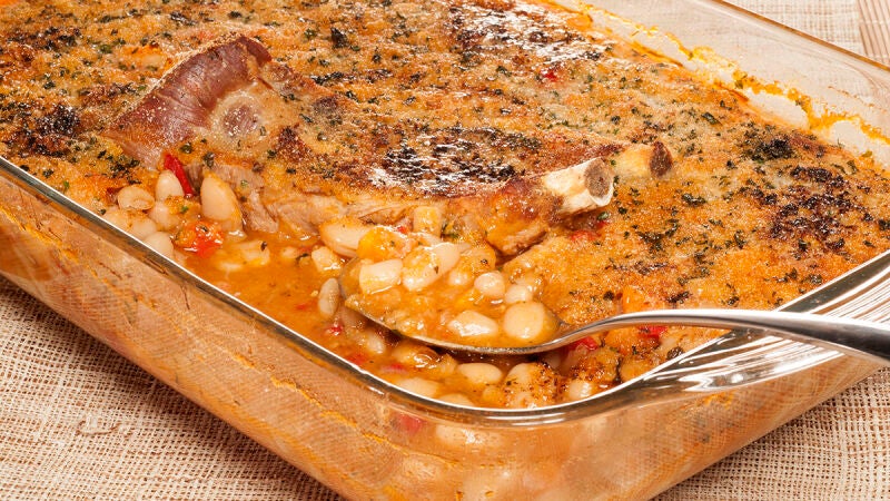 Alubias al gratén