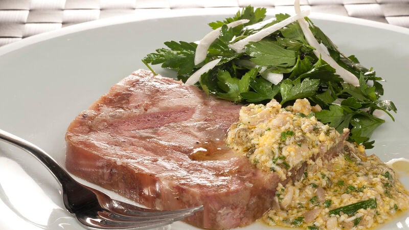 Terrina de cerdo con salsa ravigote