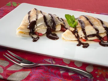 crepes con chocolate y frutas crepes con chocolate y frutas