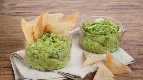 Guacamole con totopos El sabor es ciego