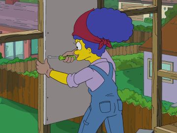 Marge reconstruye la casa del árbol al puro estilo de Bricomanía