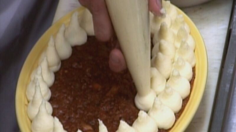 Pastel de carne antés y después