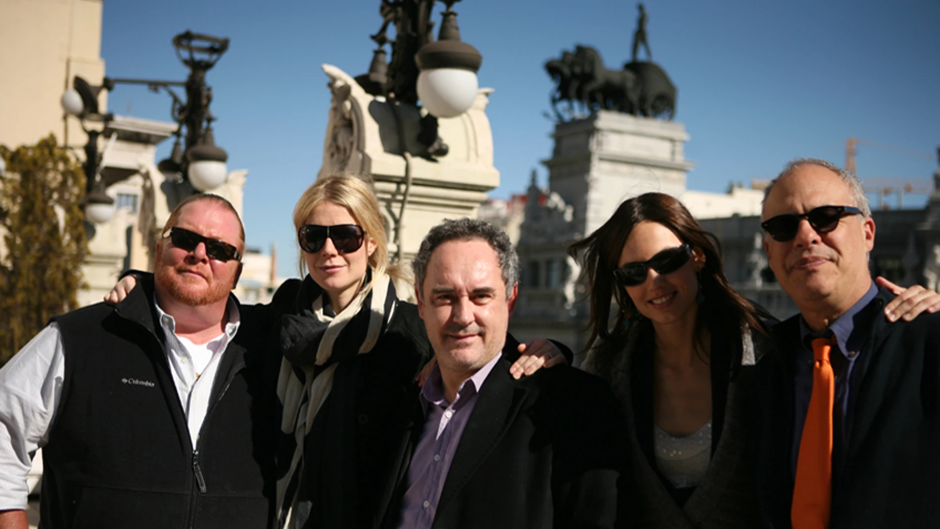 Mario, Gwyneth, Mario y Claudia en Madrid