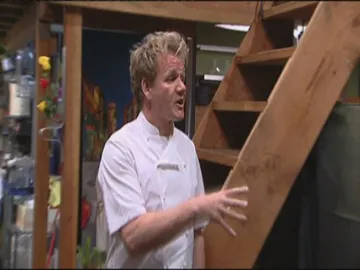 Gordon esta muy disgustado con el estado del restaurante Gordon esta muy disgustado con el estado del restaurante