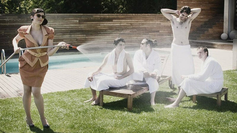 La sesión de fotos del grupo El Pacto