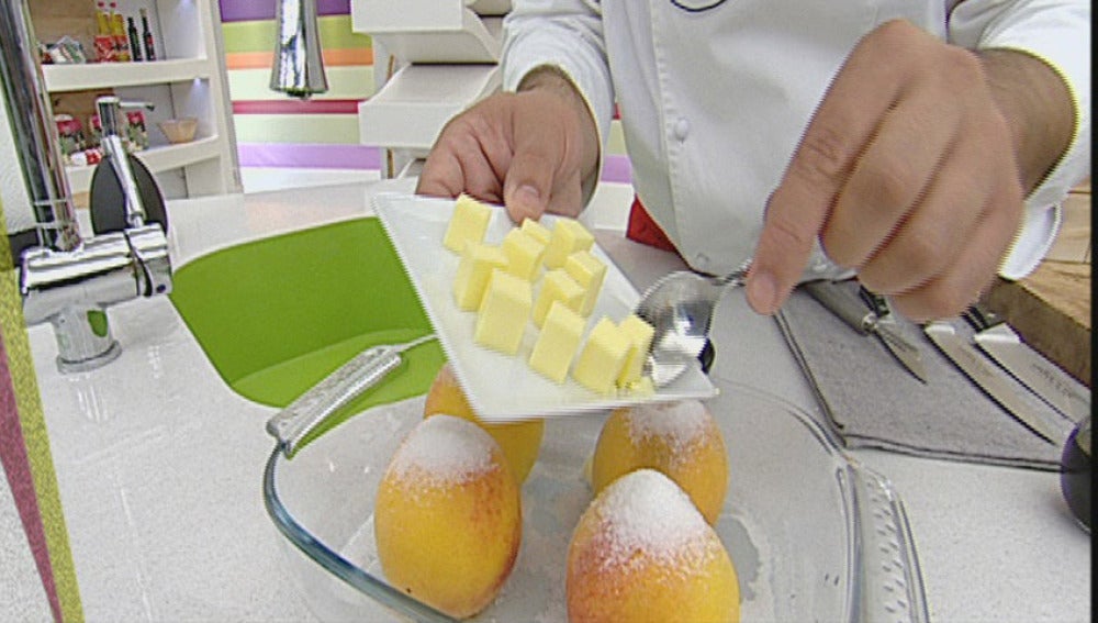 Ingredientes para la 'Copa de melocotones asados'