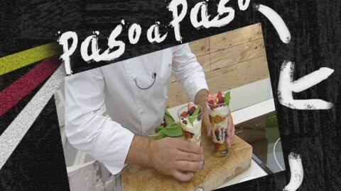 Paso a paso 'Copa de melocotones asados'