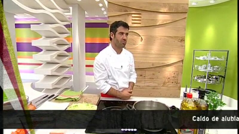 Caldo de alubias con churros de berza - Parte 1
