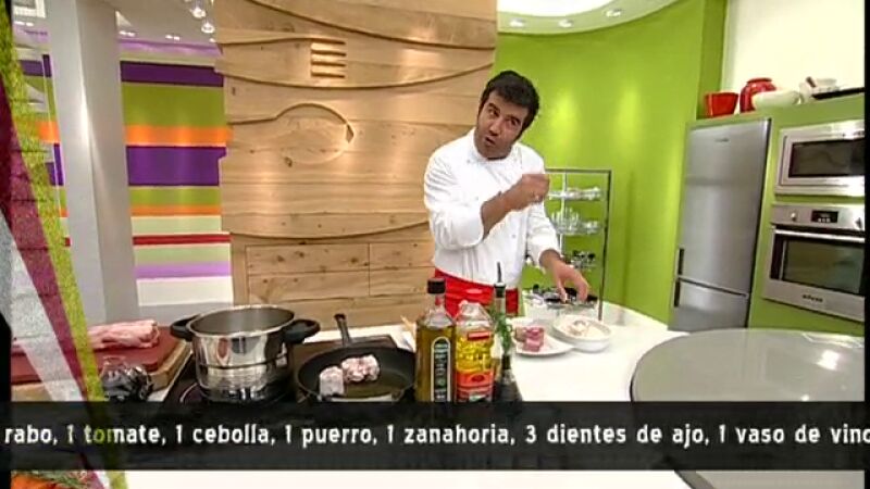 Crepes rellenos de rabo - Parte 1