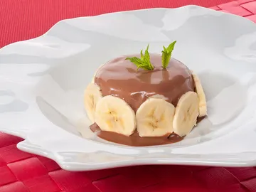 Mousse helada de plátano Mousse helada de plátano