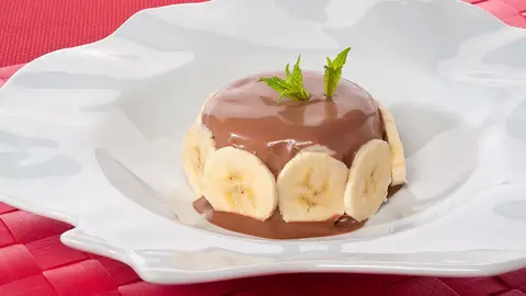 Mousse helada de plátano Mousse helada de plátano