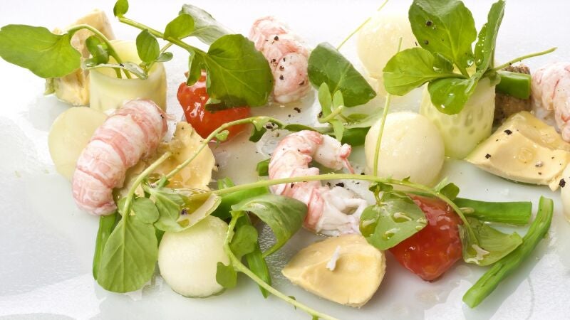 Ingredientes - Ensalada de melón y cigalas