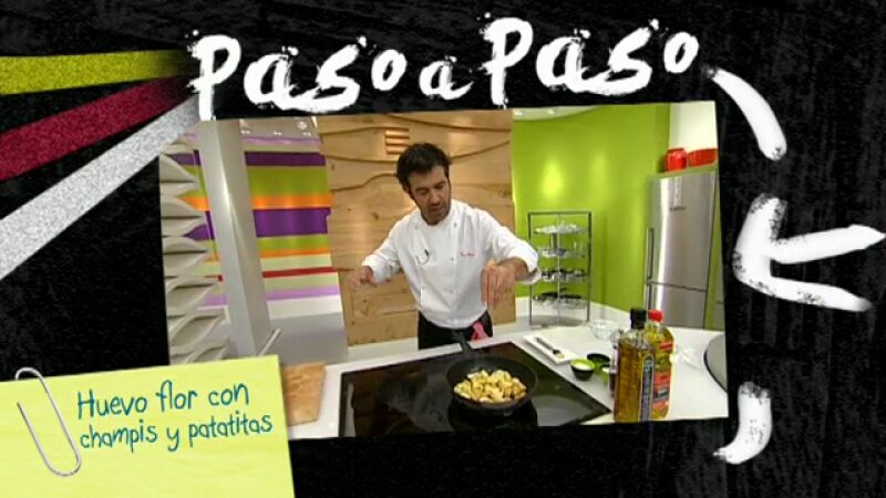 Paso a paso: Huevo flor con champiñones y patatitas