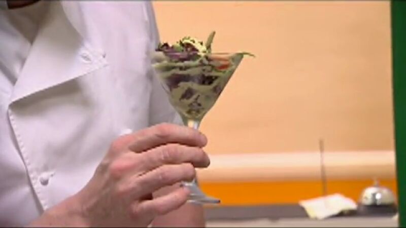 Ensaladas en copa de coctel