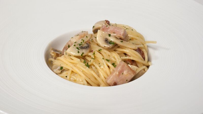 Espaguetis con champiñones, ingredientes