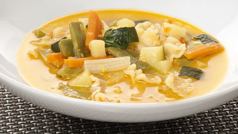 Sopa Minestrone a nuestra manera, ingredientes 
