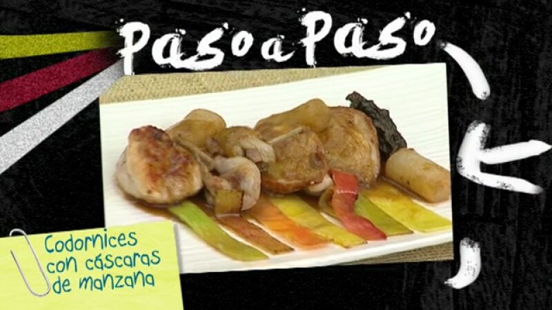 Codornices con cáscaras de manzana, paso a paso 