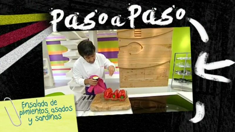 Paso a paso: Ensalada de pimientos asados