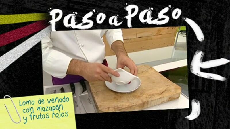 Paso a paso: Lomo de venado con mazapán y frutos rojos