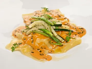 Raviolis con langostinos Raviolis con langostinos