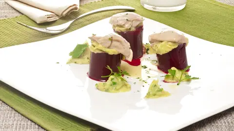 Remolachas con ostras Remolachas con ostras