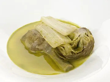 Alcachofas en caldo dulce de acelga Alcachofas en caldo dulce de acelga