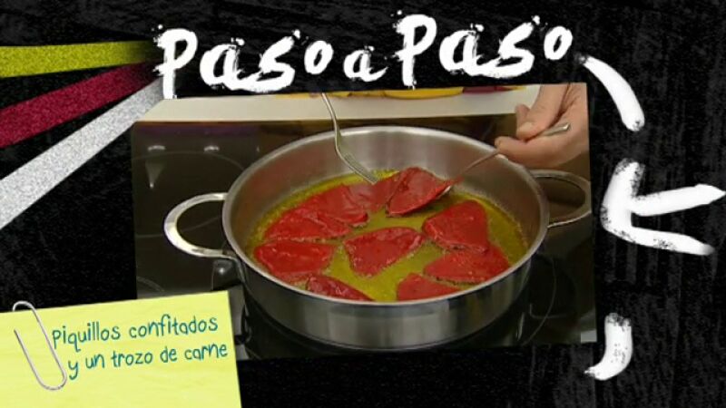 Paso a paso: Piquillos confitados