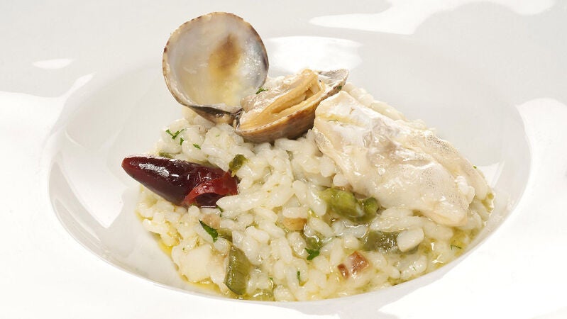 Ingredientes para hacer arroz con bacalao