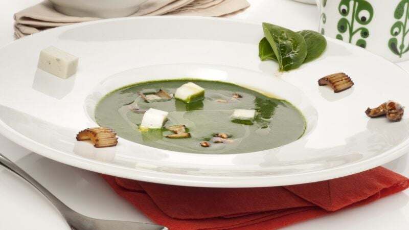 Ingredientes para hacer crema de espinacas