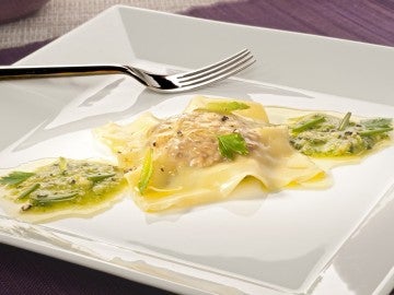 Raviolis con champiñones